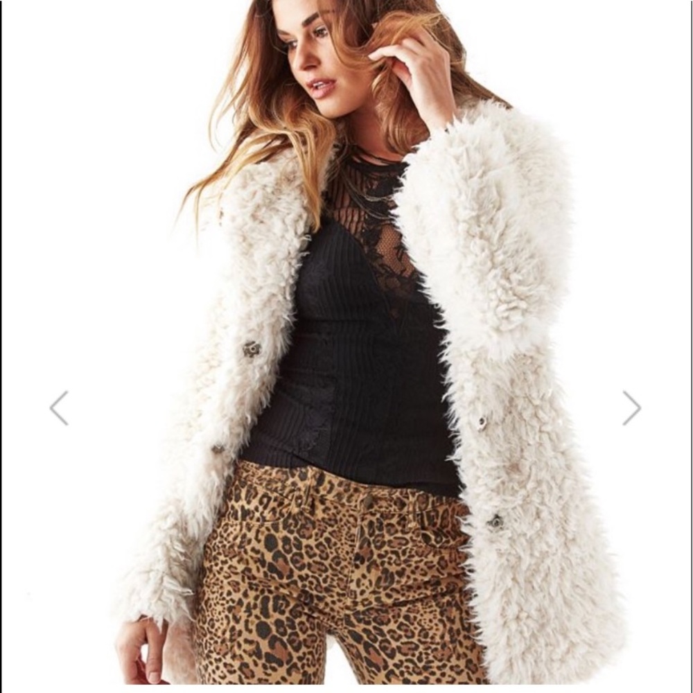 Guess Shag Faux Fur Coat